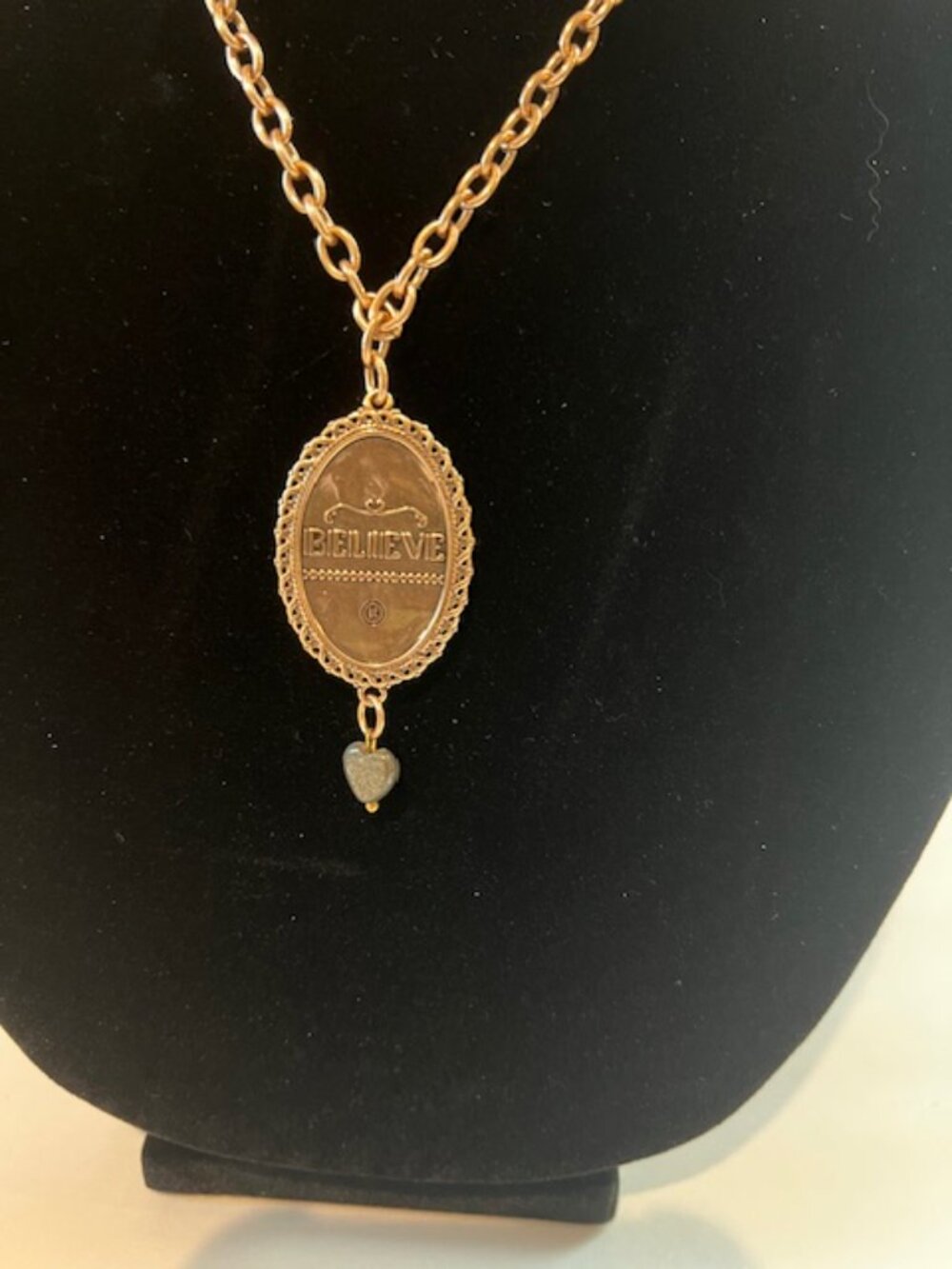 Katia Designs Gold Toggle Choker "Believe" Cross Charm - NWOT - Picture 4 of 4